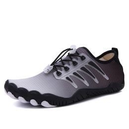 Outdoor Climbing Sports Hiking Fitness Swimming Shoes (Option: A806 Black-46)