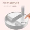 USB Rechargeable Portable Folding Desk Table Fan Quiet Telescopic Standing Floor Fan